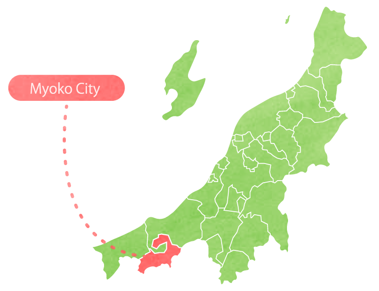 妙高市の場所・地図