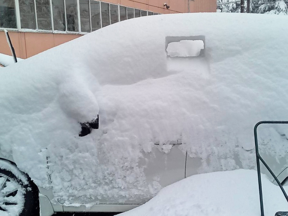 妙高市の積雪の様子