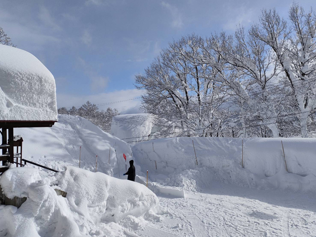 家の前の雪の状態