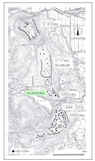斐太遺跡の全体図