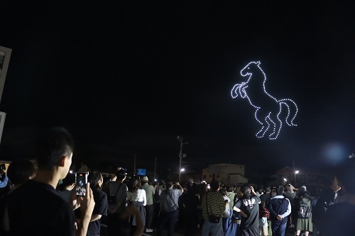 ドローンショーの様子