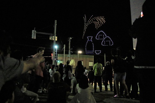 ドローンショーの様子