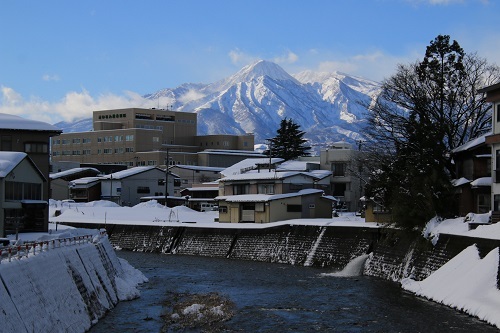 妙高山と田町